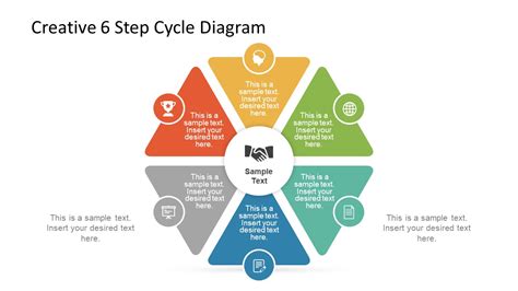 Creative 6 Step Cycle Diagram Slidemodel