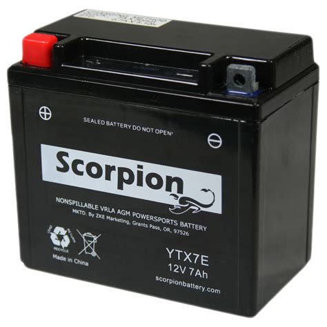 Great savings free delivery / collection on many items. YTX7E Battery | Scorpion 12 Volt Motorcycle Battery