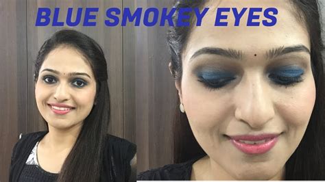 Blue Bold Smokey Eye Makeup Tutorial Indian Makeup Tutorial Eye