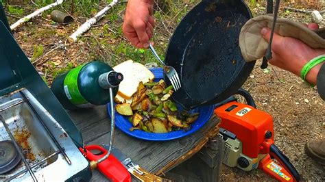 Camp Cooking Alone In The Wilderness Youtube