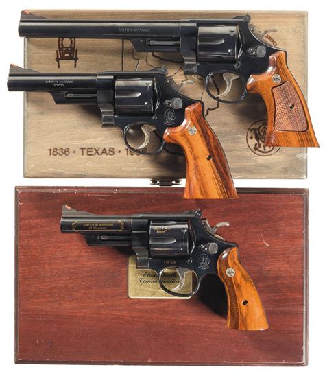 Three Smith And Wesson Double Action Revolvers A Sandw Model 29 3 Revolver