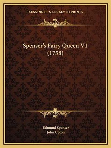 Spensers Fairy Queen V1 1758 Professor Edmund Spenser