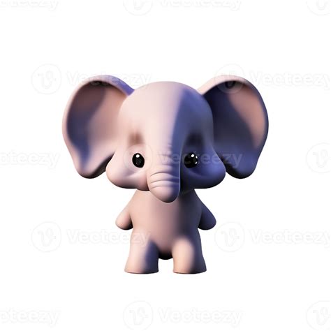 Baby Elephant 3d Rendering Icon Illustration 29435849 Png