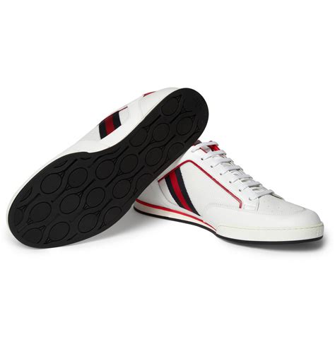 Gucci Leather Tennis Shoes In White For Men Lyst