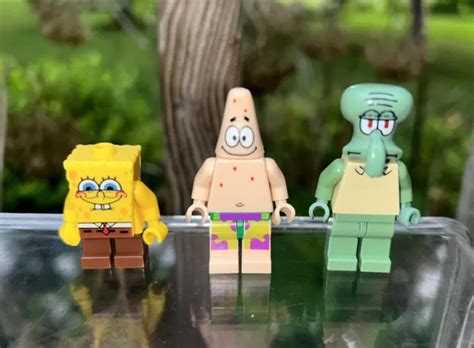 3 Lego Spongebob Squarepants Squidward Patrick Minifigure Bikini Bottom