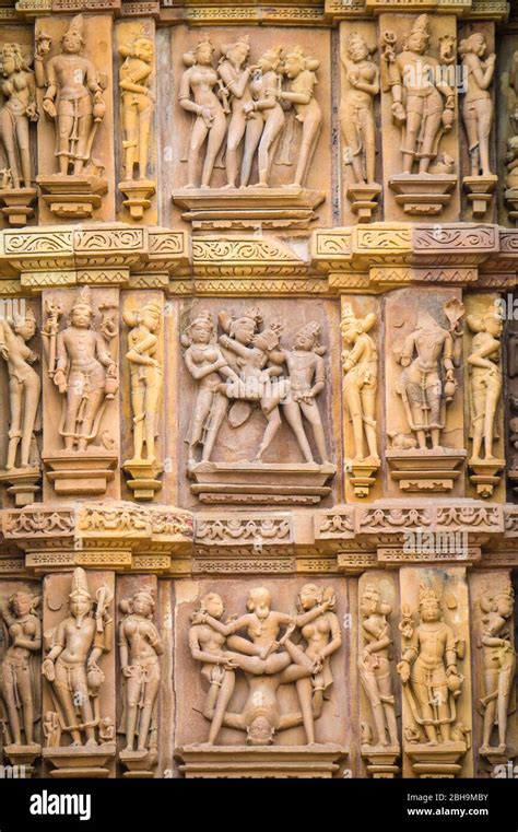 Arts On Wall Khajuraho Temples India Stock Photo Alamy