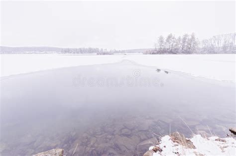 View Of The Frozen Lake Stock Image Image Of Outdoors 57132337