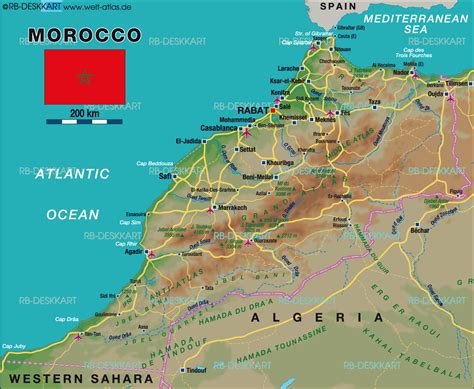 Map Of Morocco Country Morocco Map Larache
