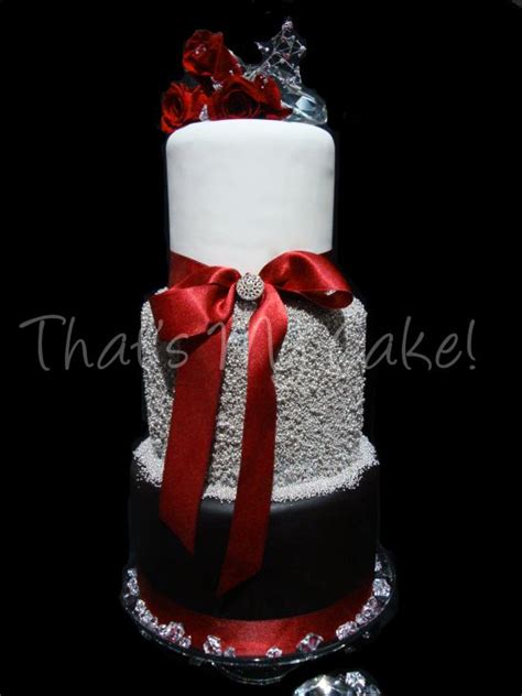 Red Silver And Black Thats My Cake