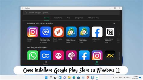 Basta Un Click Per Installare Il Google Play Store Su Windows E My