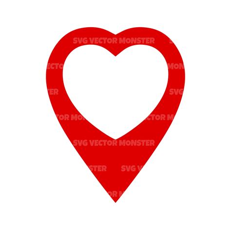 Heart Map Pin Svg Location Pin Svg Marker Svg Vector Cut File For