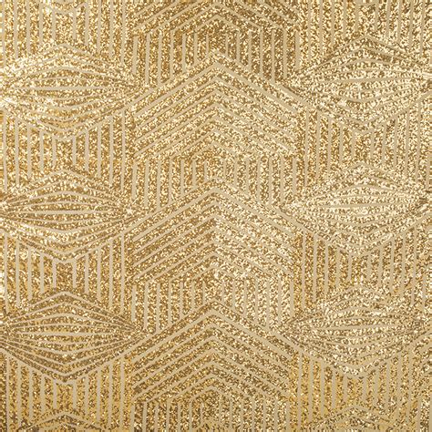 10 Yards Geometric Glitz Art Deco Sequins Fabric Bolt Gold Cv Linens