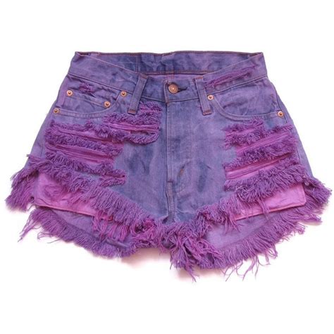 Purple Denim Shorts M 60 Found On Polyvore Fashion Fashion Online Shop Womens Fashion