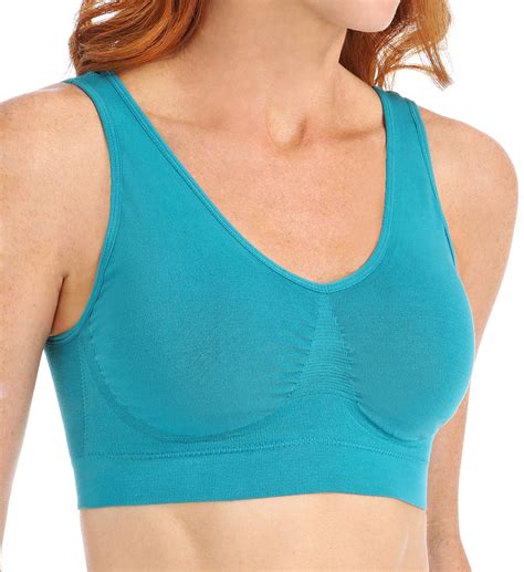 Rhonda Shear Ahh Cotton Blend Seamless Bra With Removable Pads 9704