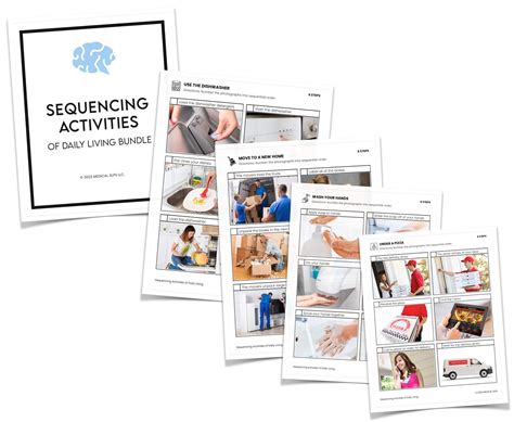 Sequencing Activities Of Daily Living Adls Bundle Medical Slps