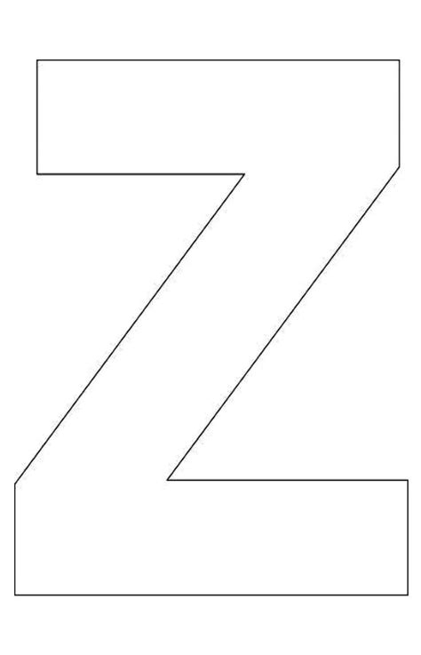 Alphabet Letter Z Template For Kids Lectoescritura MayÚsculas