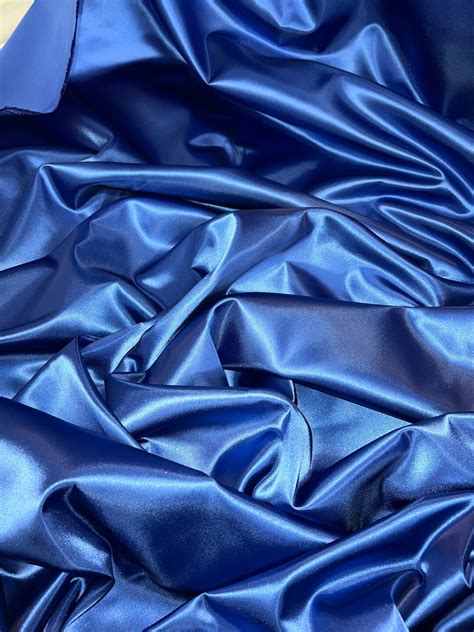 1 Meter Royal Blue Luxury Acetate Satin Bridal Dressesdrape Fabric 45