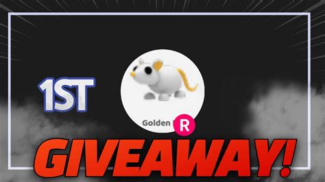 Golden Rat Giveaway Adopt Me Roblox Youtube