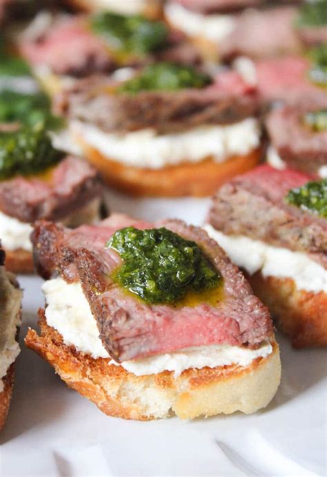 If you bring them to a christmas meal, offer them straight from the slow cooker, with small plates, paper napkins, and toothpicks for spearing. Beef Tenderloin Crostini with Whipped Goat Cheese and ...