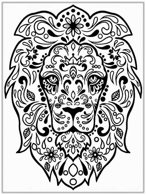 Get This Lion Coloring Pages For Adults 41764