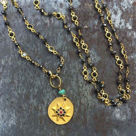 Beaux bijoux artisanaux argent, ethnique bois, bijoux artisanaux en ligne en france, paris, lyon bijoux artisanaux en ligne. Sautoir Diamants noirs | Joaillerie artisanale, Bijou ...