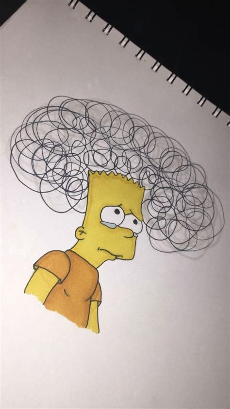 This artwork is unique it is not a simple lithograph or print, it is hand made. Bart Simpson drawing - # | Simpsons drawings, Bart simpson ...