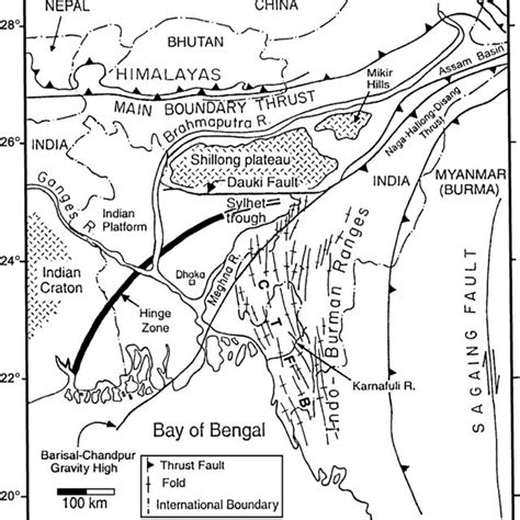 Geological Sketch Map Of Part Of The Chittagong Tripura Fold Belt