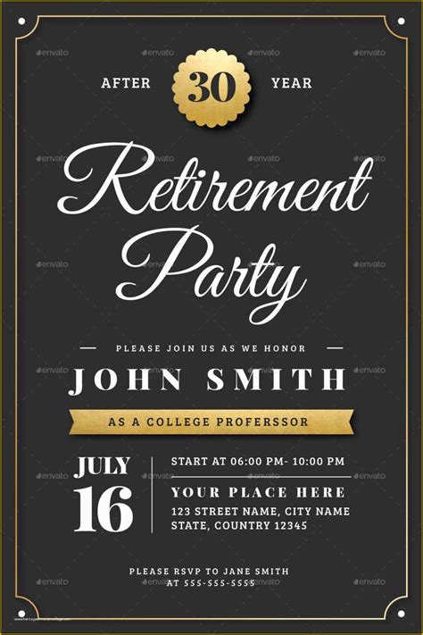 Retirement Party Flyer Free Template