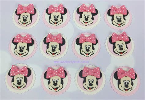 Any name & age can be made. 12 x Edible Minnie Mouse Cupcake Toppers | Sweet Party ...