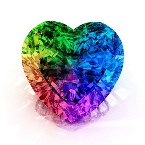 Over The Rainbow Diamond Heart Rainbow Heart Shaped Diamond