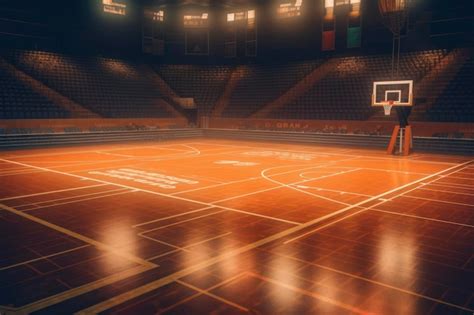 Premium Ai Image Basketball Court Sport Arena Ai Generated