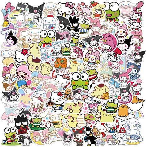 Buy 100pcs Cute Stickers Pack Hello Kitty Stickers Mymelodyandkuromi