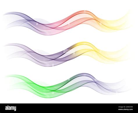 Set Of Headers With Colorful Spectrum Abstract Wave Design Isolated