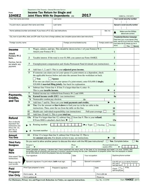 Ez 2017 2024 Form Fill Out And Sign Printable Pdf Template Airslate