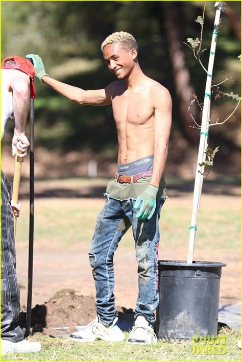 Shirtless Jaden Smith Shows Off His Abs While Planting Trees With Sister Willow Jaden Smith
