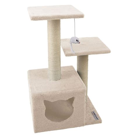 Buy Paws And Claws 63cm Catsby Cats Scratching Post Platform Hideaway