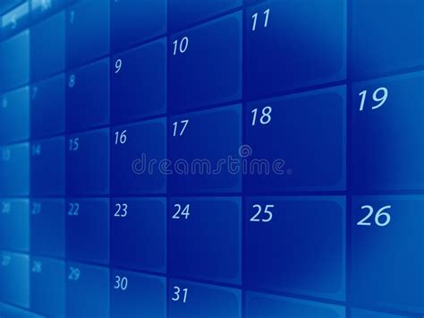 Blue Calendar Stock Illustration Illustration Of Calendar 3653672