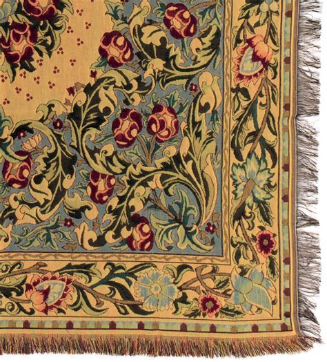 William Morris Throw Blanket 56x56 Belgian Tapestry Throw William