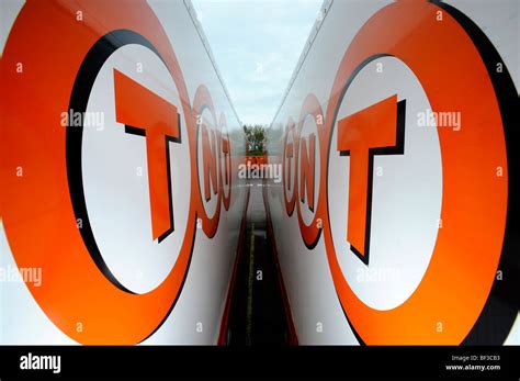 Tnt Lorries At A Depot Stock Photo Alamy