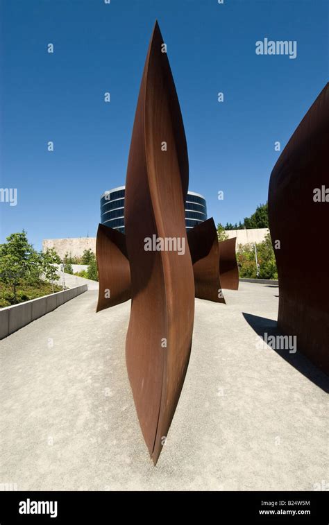 View Of Artwork By Richard Serra Wake In Olympic Sculpture Park Seattle