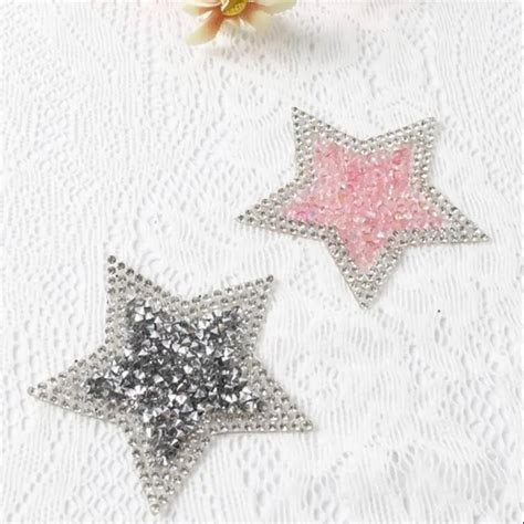 Star Patch Rhinestones Motifs Iron On Patches Strass Crystal Applique