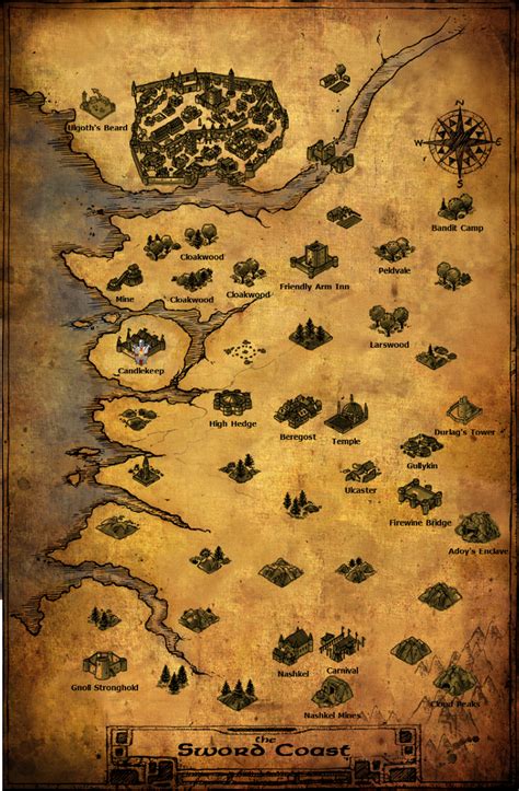 Baldurs Gate Enhanced Edition World Map Maping Resources