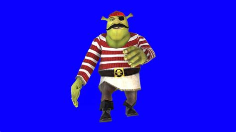 Shrek Pirate Walk Animated Front Chroma Youtube