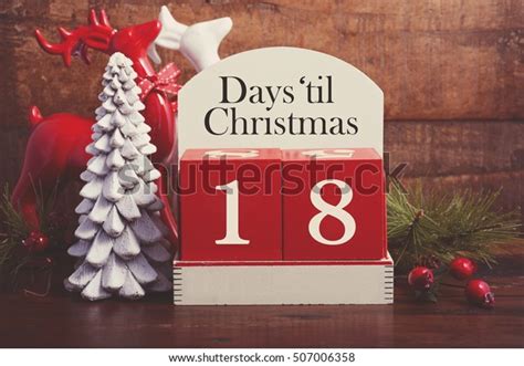 18 Days Until Christmas Vintage Style Stock Photo Edit Now 507006358