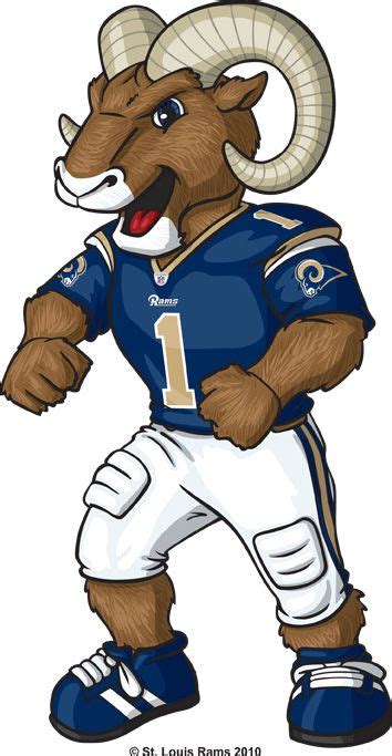 The Rams Mascot Is Dressed In Blue And White