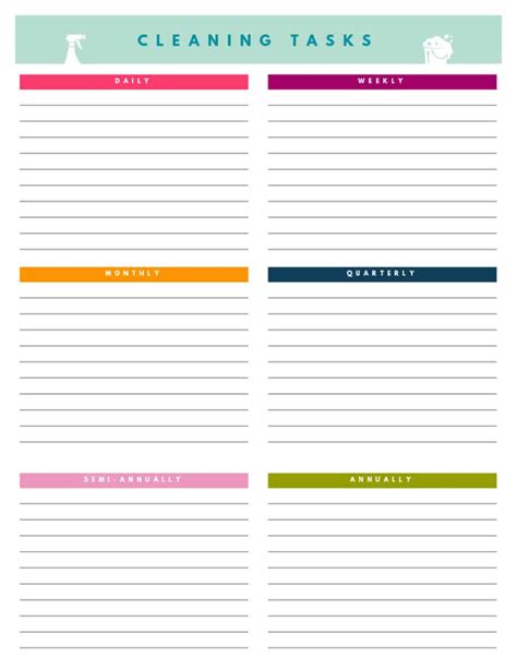 Printable House Cleaning Checklist Templates Template Lab In Blank