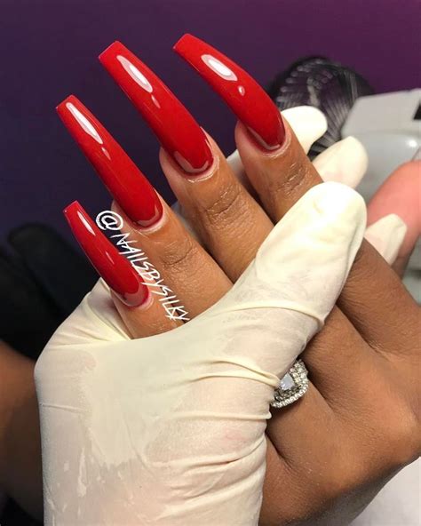 Long Curved Coffin Nails Chloe Nails