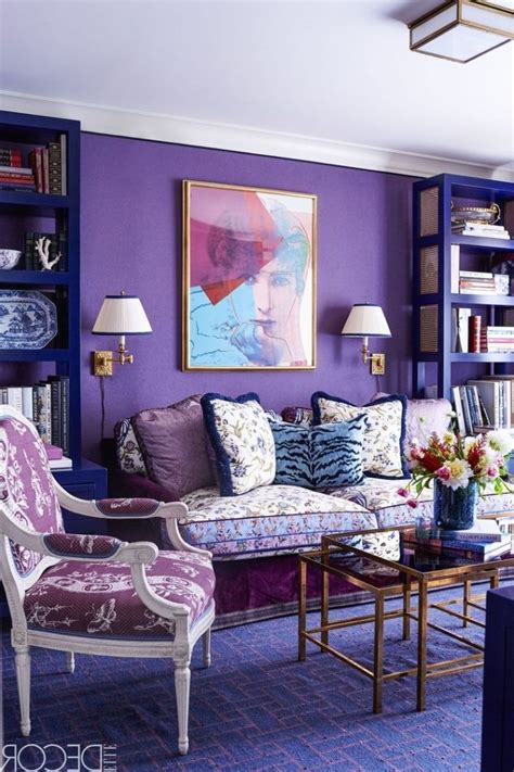 52 Glamorous And Modern Violet Interior Design Purple Living Room