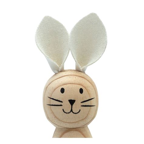 Standing Wooden Rabbit Decoration 12cm Hobbycraft