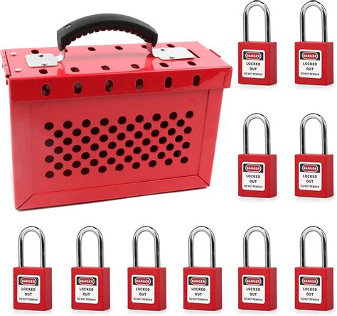 Omgtmd Lockout Tagout Lock Box Kit Portable Safety Padlock